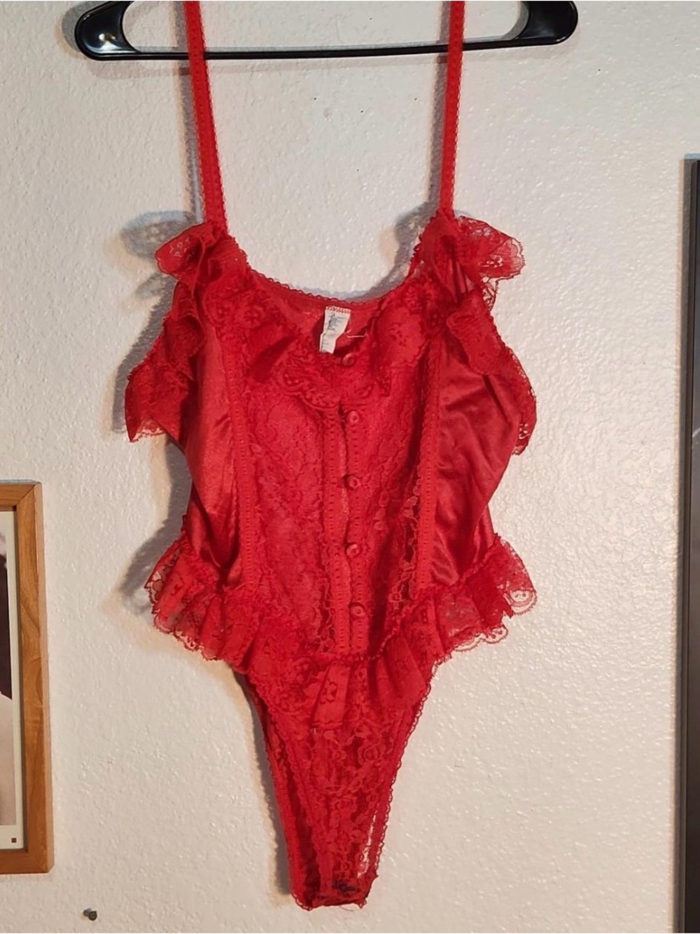 Red Lace Bodysuit Thong - Women Intimates & Sleepwear